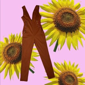 Iris Los Angeles side lattice bodysuit romper